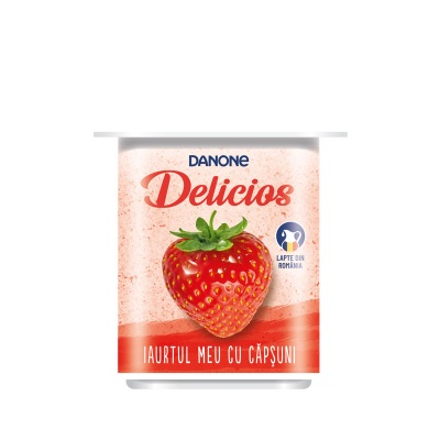 Йогурт Данон деличос клубника, 125г
