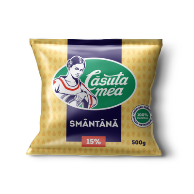 Сметана Căsuța Mea 15% 500г