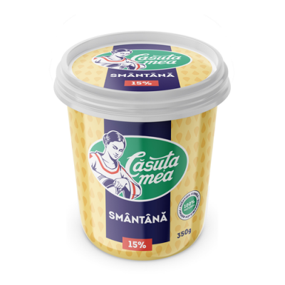 Сметана Căsuța Mea гамма премиум 15% 350г