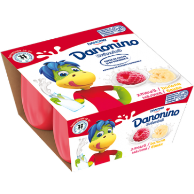 Данонино творожок банан-малина, 4X50г