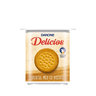 Йогурт Данон деличос с печеньем, 125г
