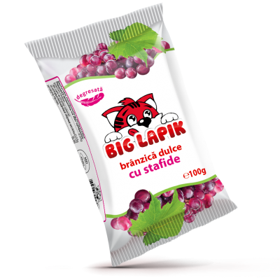 Сырок сладкий Big Lapik обезжиренный с изюмом